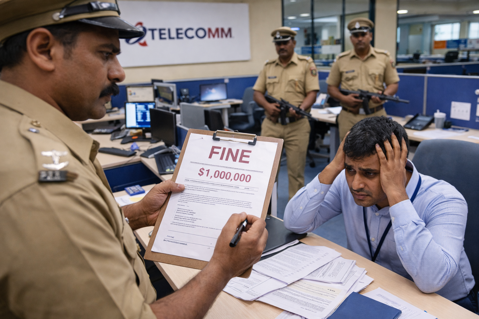 Fine for telecom company